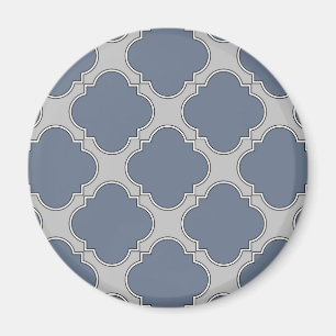 Aimant Quatrefoil gris bleu