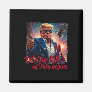 Aimant Que le 4 juillet commence drôle Trump américain Fi