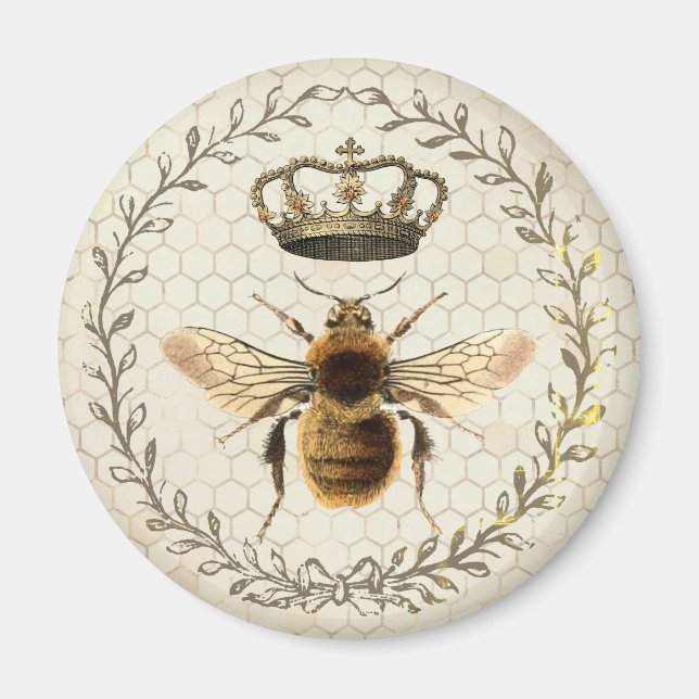 Aimant Queen Bee, peigne Vintage moderne (Devant)