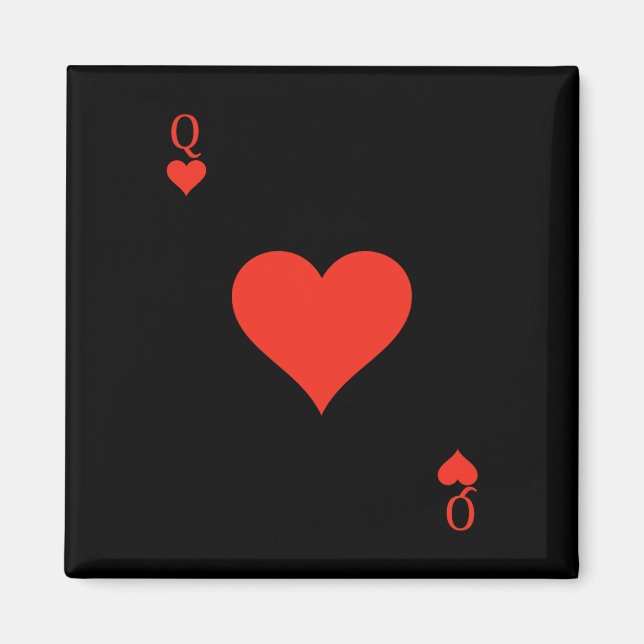 Aimant Queen of Hearts Costume Deck of Cards Carte de jeu (Devant)