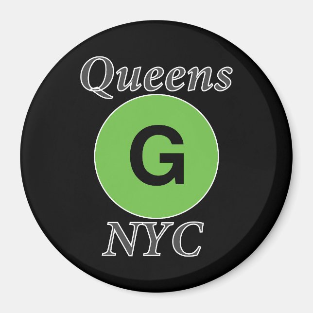 Aimant Queens NYC G Train (Devant)