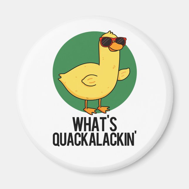 Aimant Quel est le jeu de mots drôle de canard Quackalack (Devant)