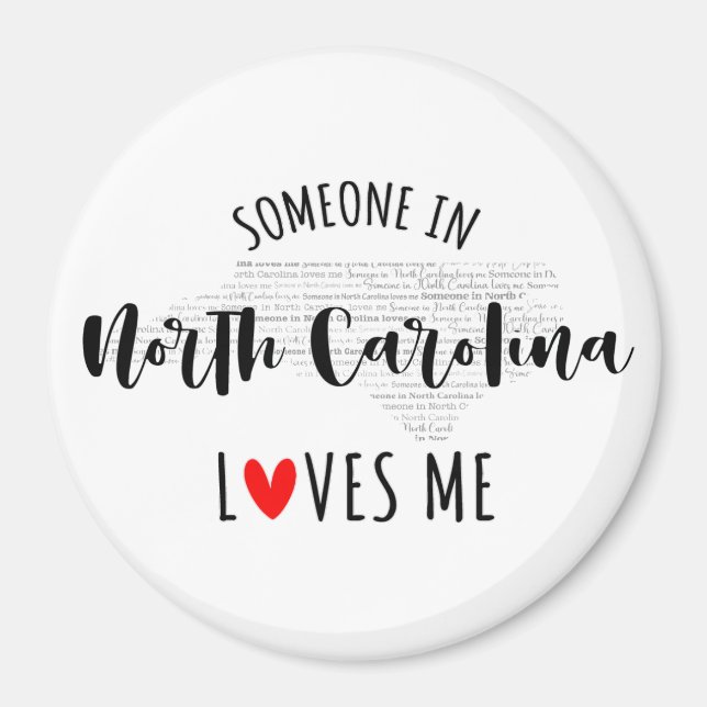 Aimant Quelqu'Un En Caroline Du Nord M'Aime L'Aimant (Devant)