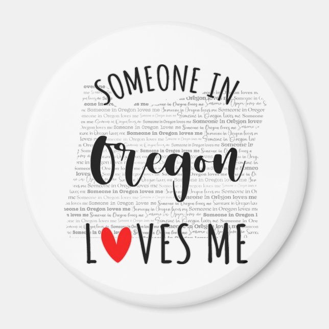 Aimant Quelqu'Un En Oregon M'Aime L'Aimant (Devant)