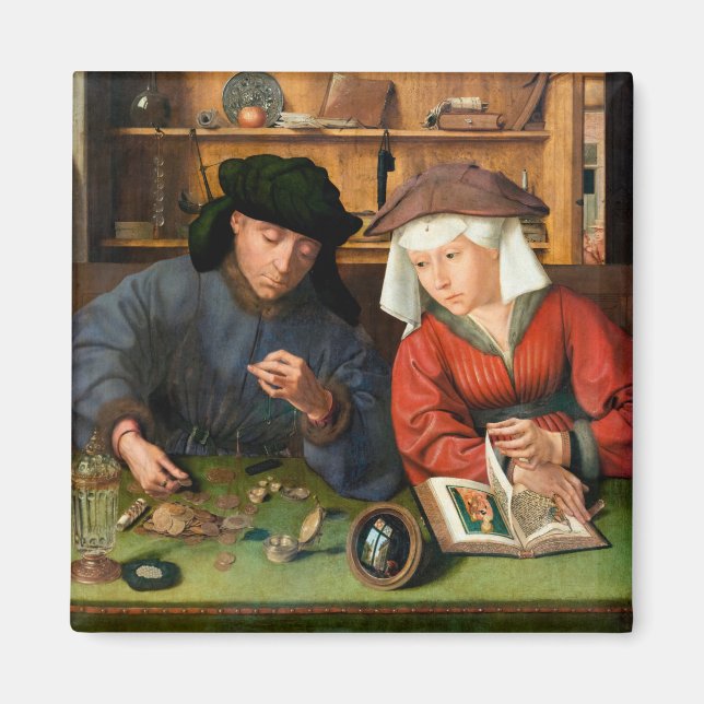 Aimant Quentin Matsys - Le Moneylender et sa femme (Devant)