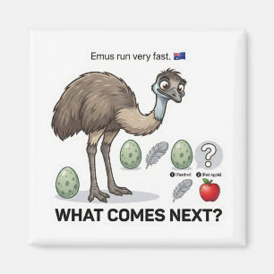 Aimant Qu'est-ce qui vient ensuite? Jeu de logique Emu Au