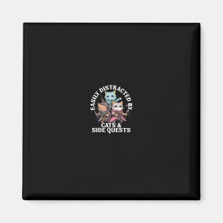 Aimant Quest latéral des chats distraits tableau amusant