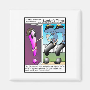 Aimant Question Police Funny Cartoon Gifts & Tees