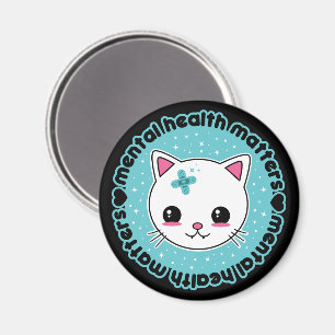 Aimant Questions de santé mentale Kawaii Chat