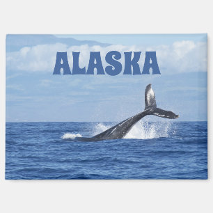 Aimant Queue de baleine Pittoresque Océanique Alaska Magn
