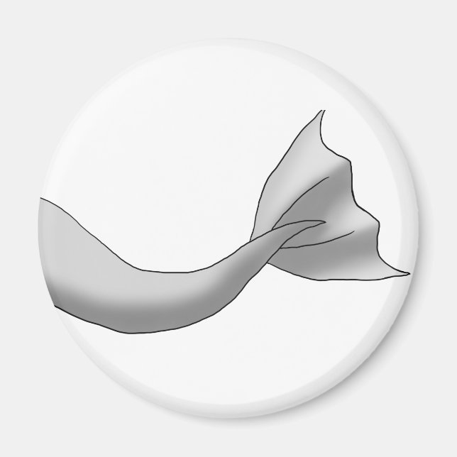 Aimant Queue de sirène d'argent (Devant)