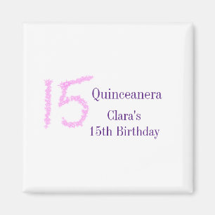 Aimant Quinceanera 15e anniversaire parties scintillant r
