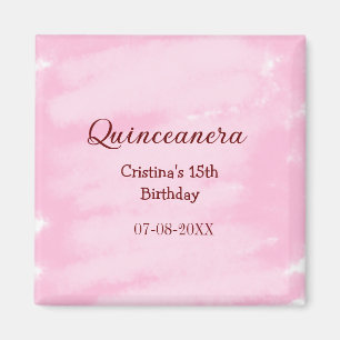 Aimant Quinceanera anos 15e anniversaire ajouter nom text