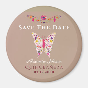 Aimant Quinceañera rose Sauvez L'Aimant Date