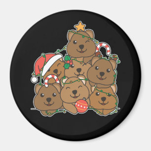 Aimant Quokka Christmas Tree Drôle Animal Christmas Magne