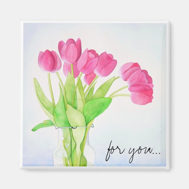Aimant quotidien des tulipes (Devant)