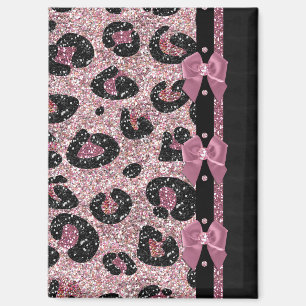 Aimant RAB Rockabilly Pink Leopard Ribbon Bows