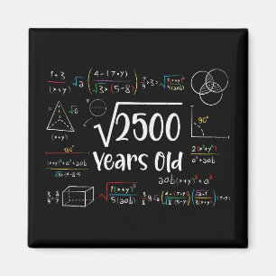 Aimant Racine carré de 2500 50e anniversaire 50 ans Cadea