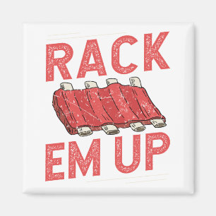 Aimant Rack em Up Ribs Lover Pork BBQ Short Baby Back