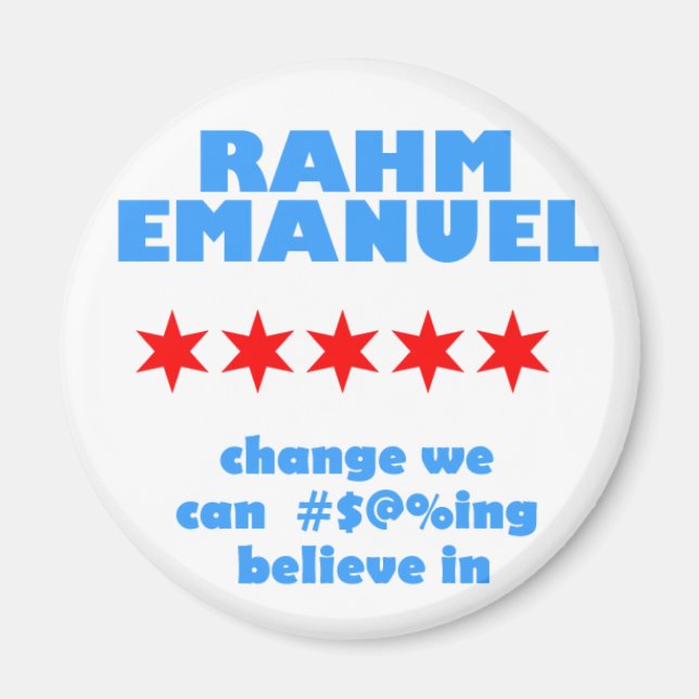 Aimant Rahm Emanuel pour maire (Devant)