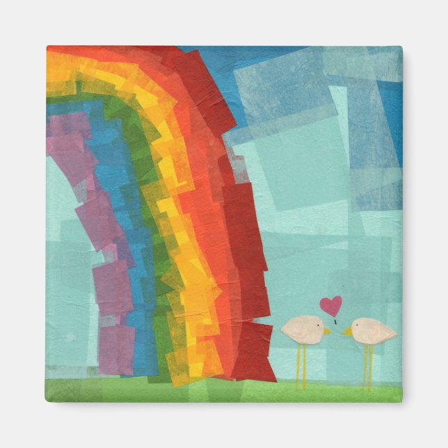 Aimant Rainbow Birds (Devant)