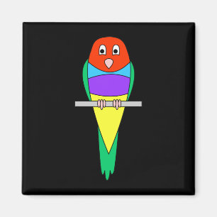 Aimant Rainbow Finch Bird. Gouldian Finch.