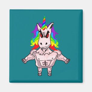 Aimant Rainbow Hair Musculaire Unicorn Body Building