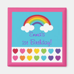 Aimant Rainbow Heart Anniversaire Fête Favoriser les Magn