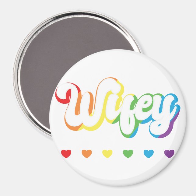 Aimant Rainbow LGBTQIA Lesbienne soutien Gay (Recto/Verso)