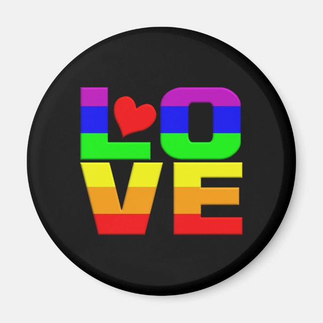 Aimant Rainbow Love (Devant)