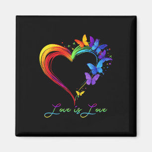 Aimant Rainbow Love Is Love Lgbt Gay Lesbian Pride Butter