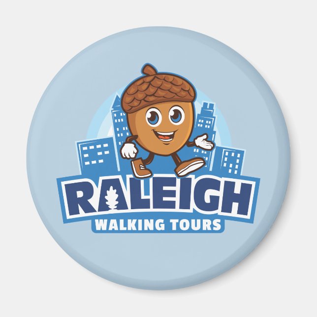 Aimant Raleigh Randonnées pédestres Tours Cute Acorn (Devant)