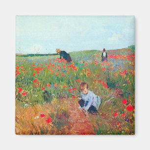 Aimant Ramasser les fleurs dans un champ, Mary Cassatt