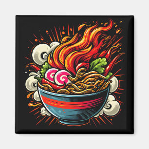 Aimant Ramen japonais épicé Art de rue nouilles