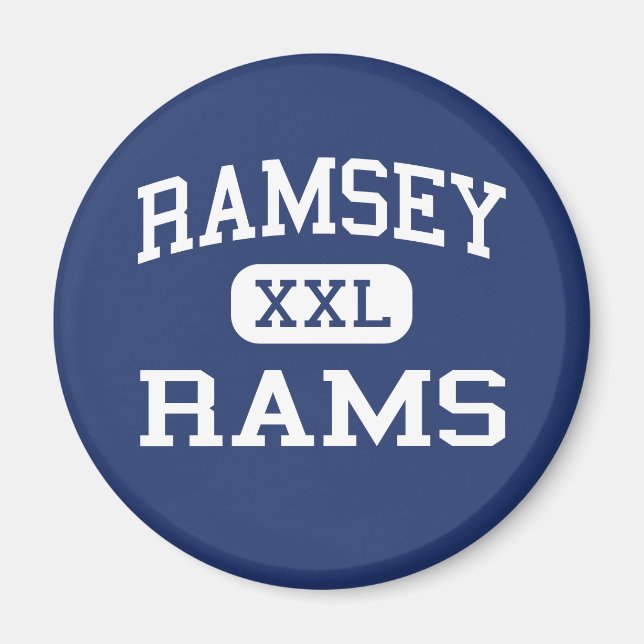 Aimant Ramsey - Rams - Lycée - Ramsey New Jersey (Devant)