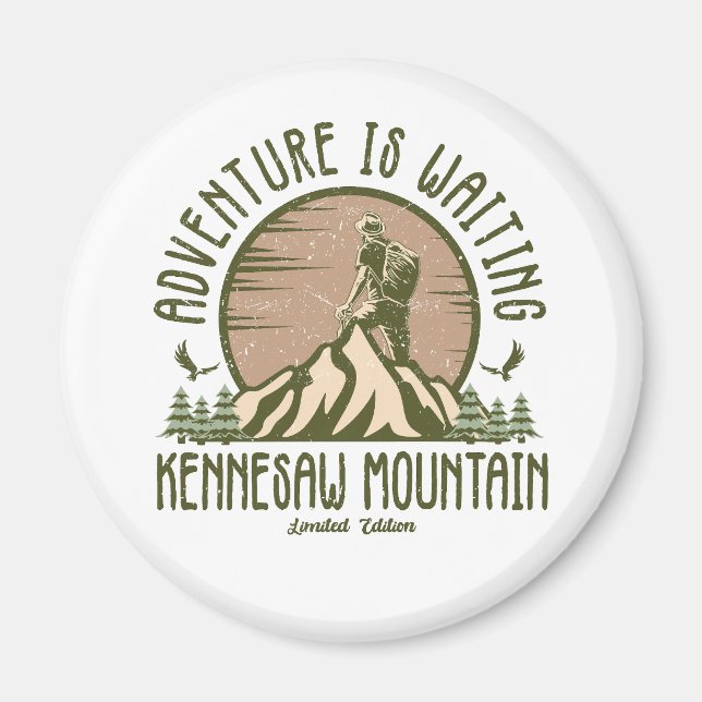 Aimant Randonnée de montagne Retro Kennesaw (Devant)