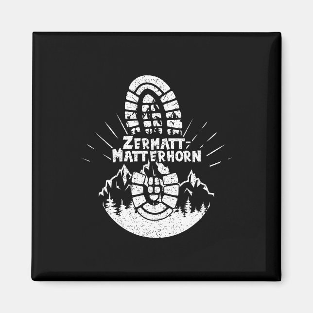 Aimant Randonneur Zermatt-problemhorn Suisse Randonnée Va (Devant)
