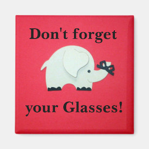 Aimant Rappel : "N'oubliez pas vos lunettes !