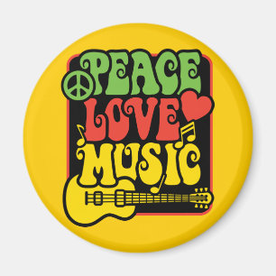 Aimant Rasta Peace-Love-Music
