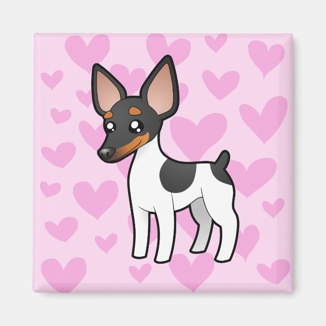 Aimant Rat Terrier / Toy Fox Terrier Love (Devant)