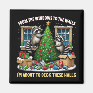 Aimant Raton laveur Noël Christmas De Windows À Murs Deck