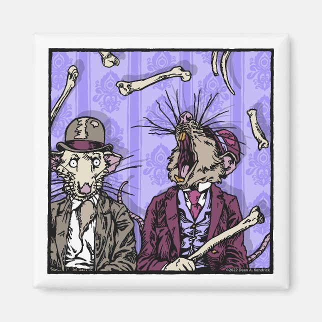 Aimant Rats et os - Pop Goth Nightmare Surreal (Devant)