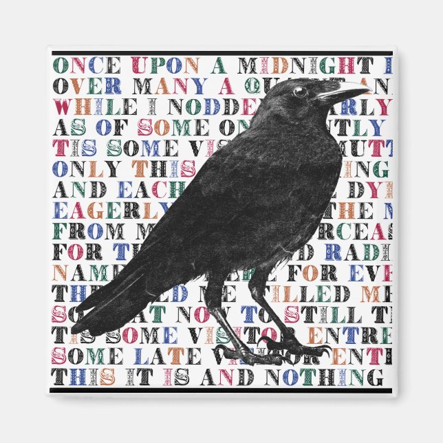 Aimant Raven Poem Edgar Allan Poe (Devant)
