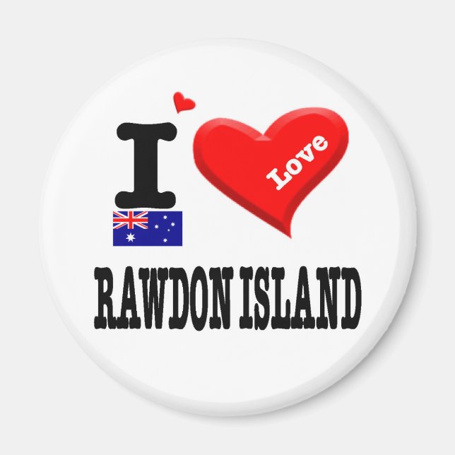 Aimant RAWDON ISLAND - I Love (Devant)