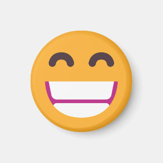 Aimant Rayonnement Visage Souriant Yeux mignons Couleurs 