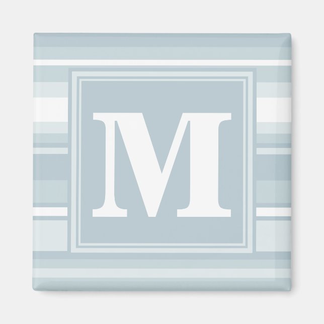 Aimant Rayures bleu glace Monogram (Devant)
