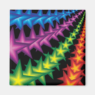 Aimant rayures étoiles vives