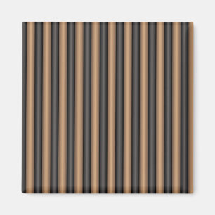 Aimant Rayures Marron Toastées de Style Moderne avec Prof