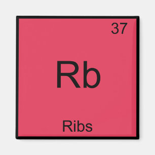 Aimant Rb - Ribs Chimie Élément Symbole Amusant