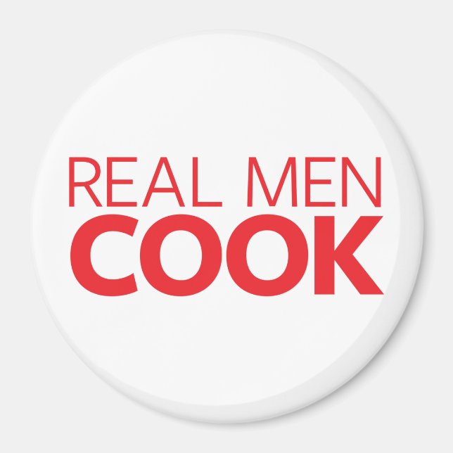 Aimant Real Men Cook (Devant)